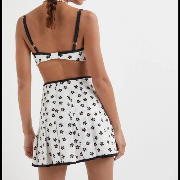 NWT For Love & Lemons Brenda Floral Daisy Bra Top and Skirt Size XS - Picture 2 of 8